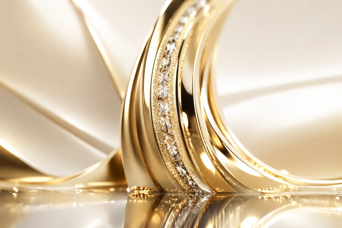 Elegant Gold Metallic Arc Background