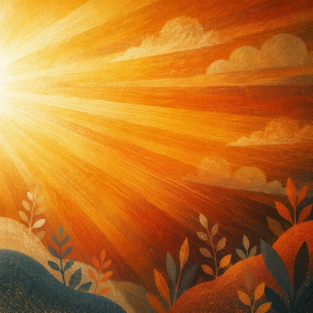 Radiant Golden Light Rays Background