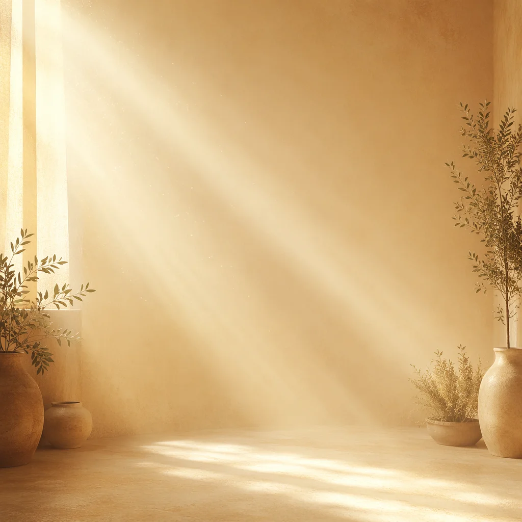 Golden Light Rays in Quiet Haze