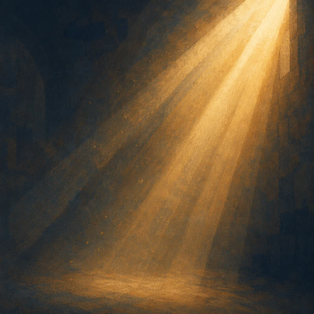 Golden Light Rays in Sacred Shadow