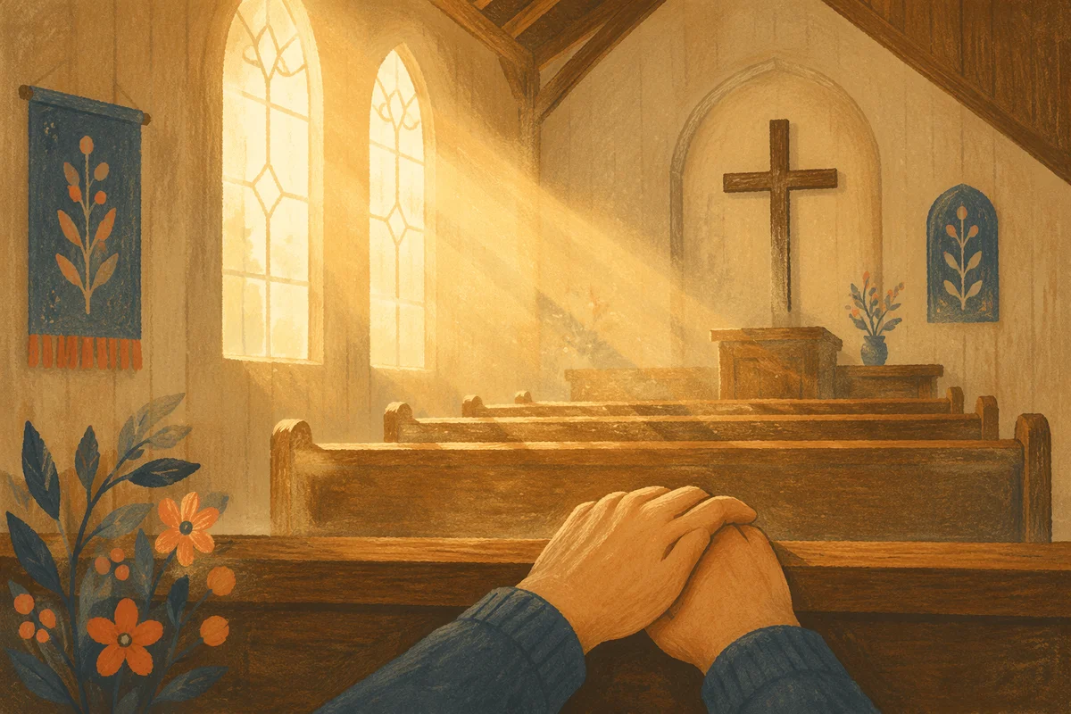 Golden Morning Light in Quiet Chapel