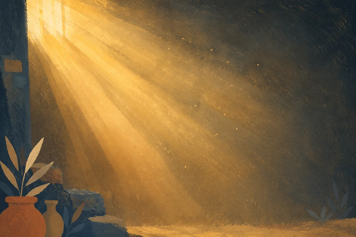 Golden Light Rays Spiritual Background