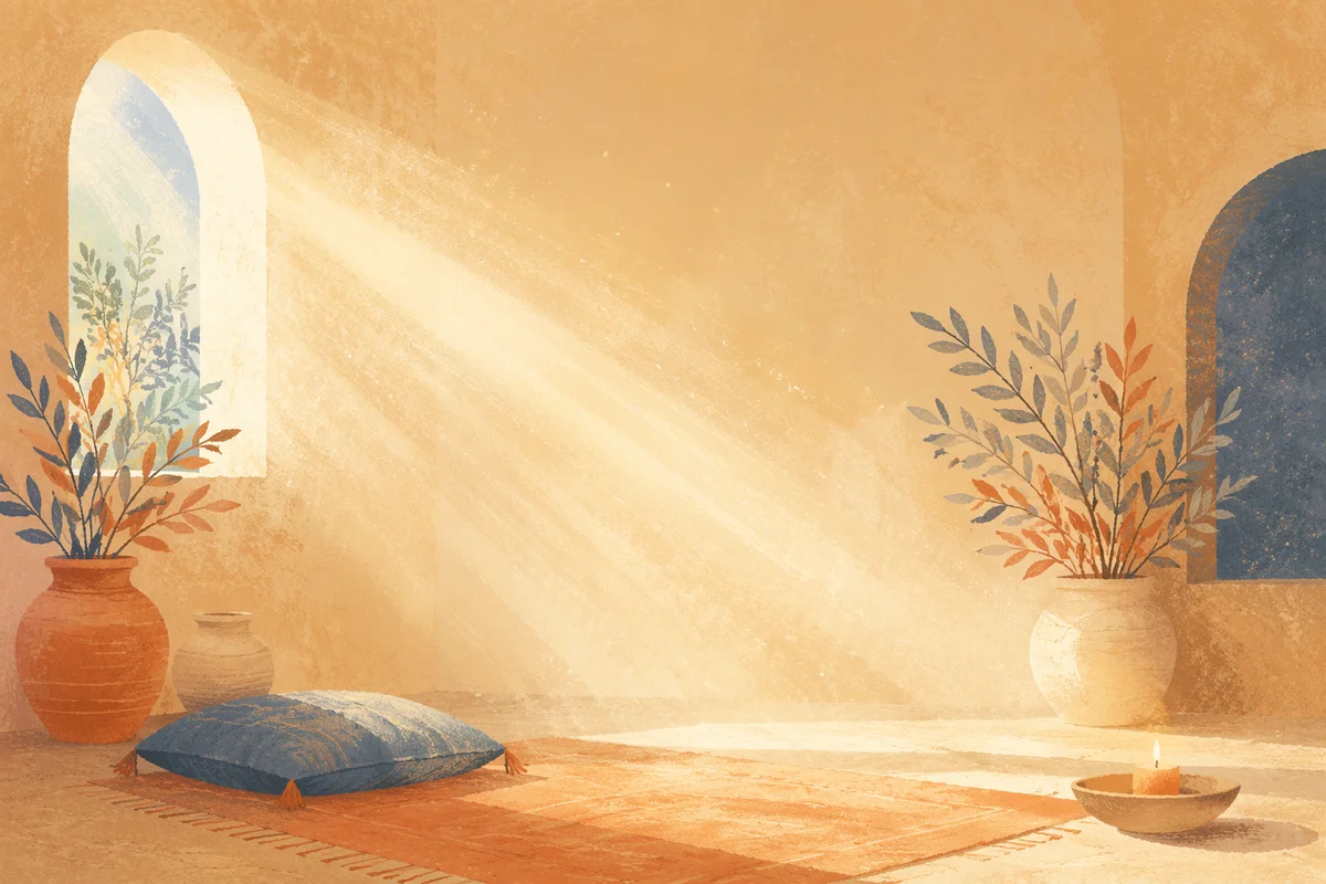 Golden Light Rays Spiritual Background