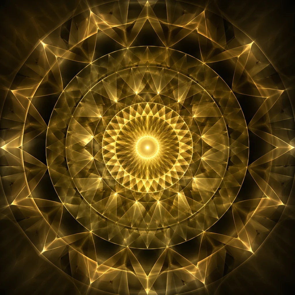 Golden Spiritual Light Rays Background