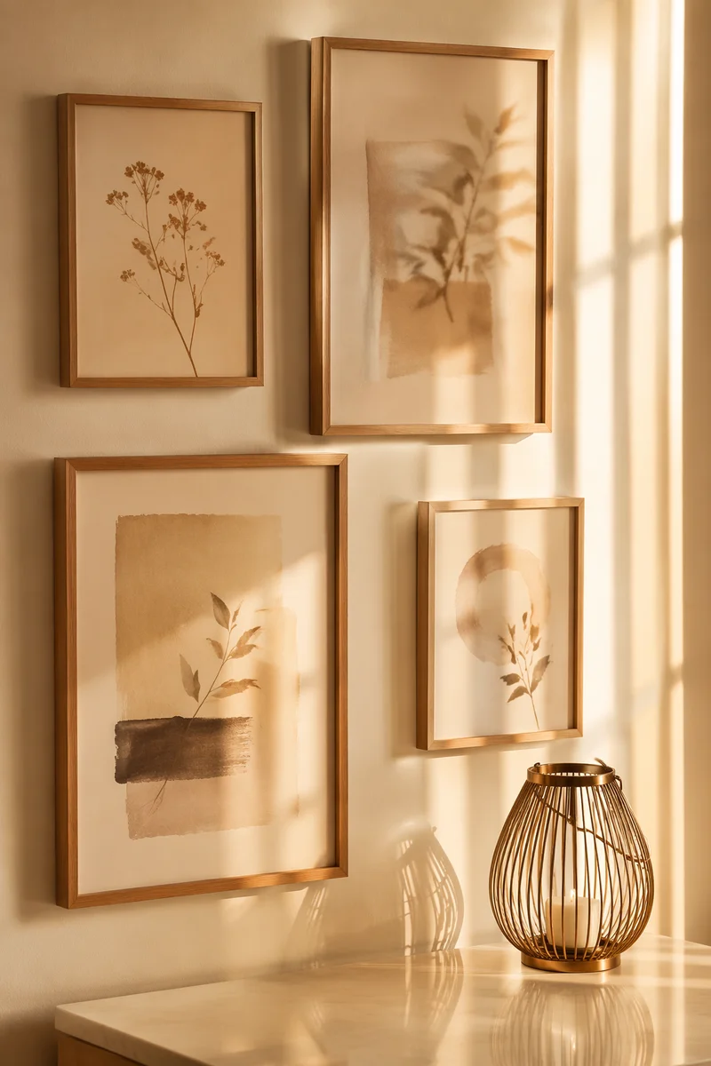 Golden Spiritual Light on Serene Wall