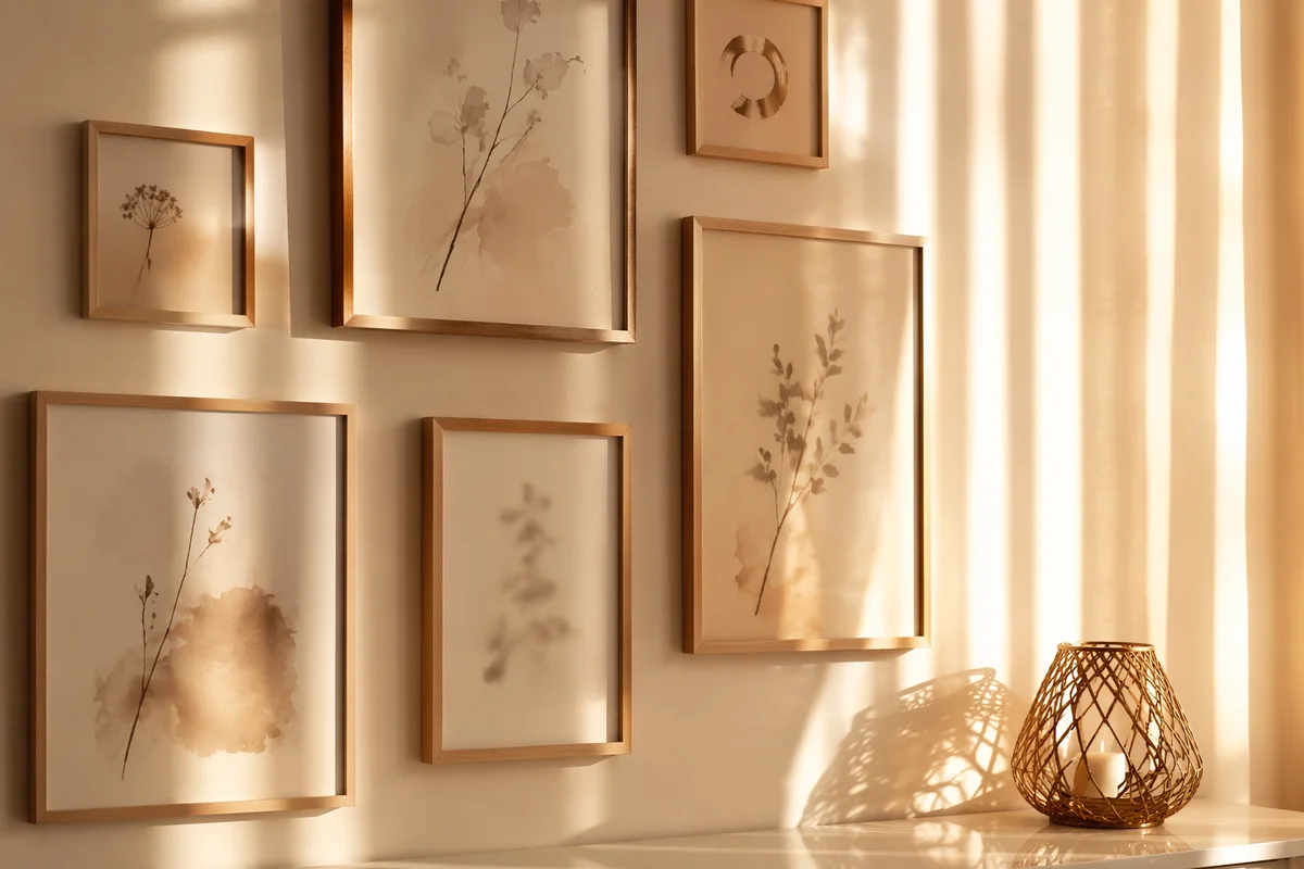 Golden Light Rays on Serene Church Wall