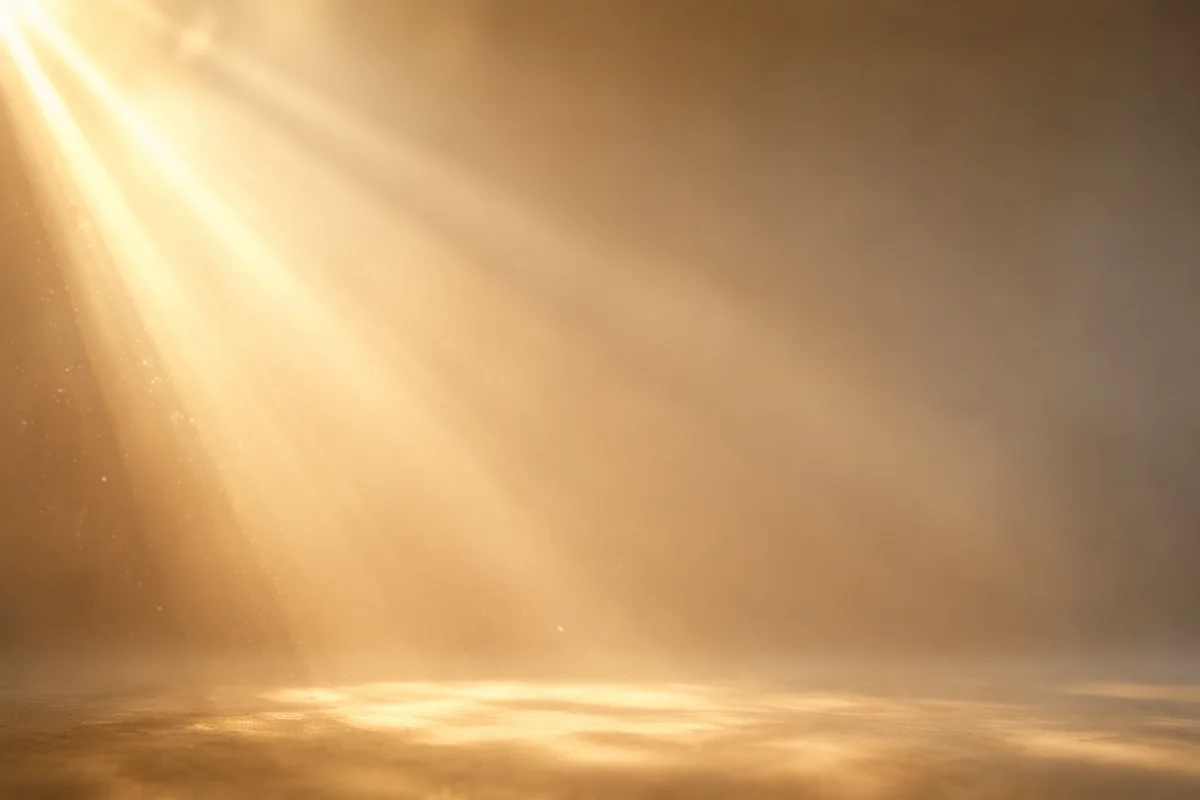 Golden Light Rays in Quiet Haze