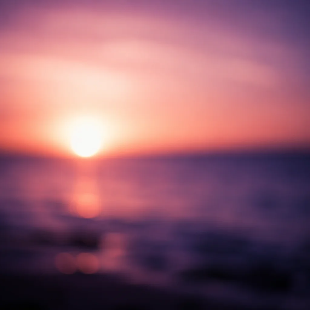 Pastel Purple Pink Coastal Sunset Gradient
