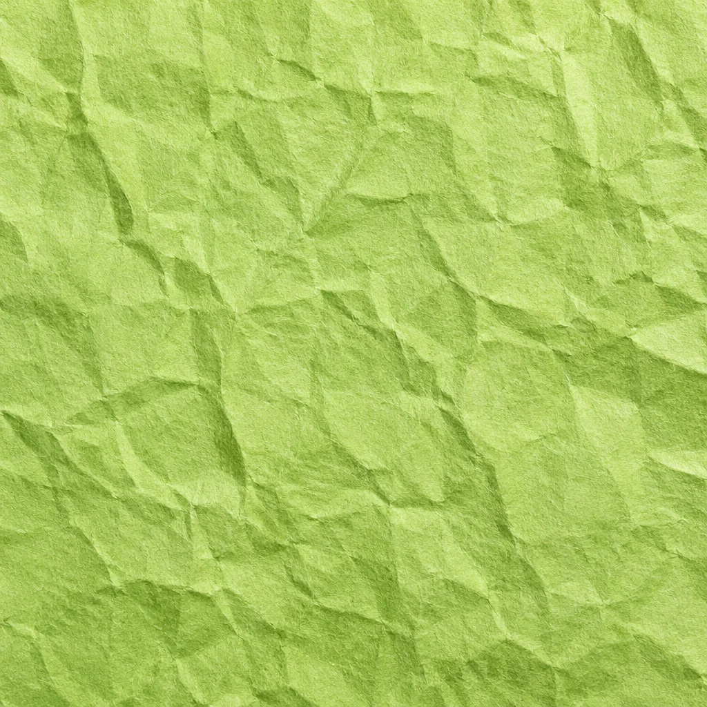Fresh Green Crumpled Paper Background