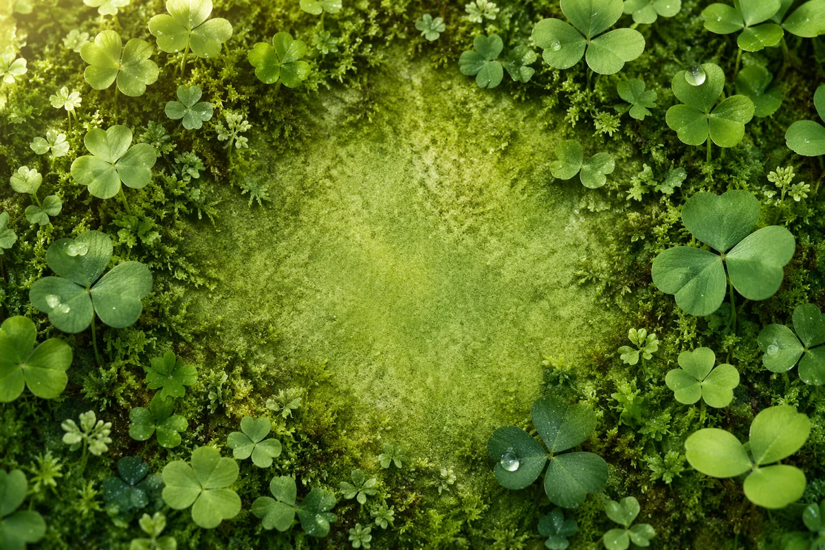 Fresh Moss and Clover Green Background