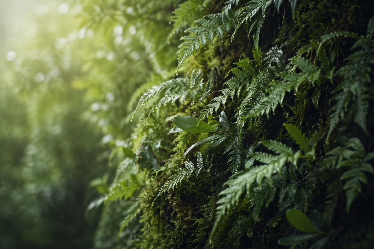 Fresh Fern and Moss Green Background