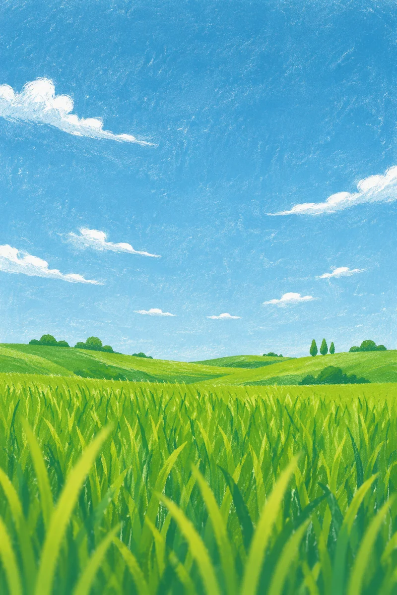 Green Field Under Clear Blue Sky