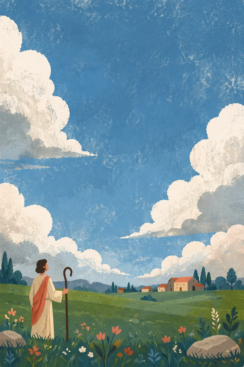 Green Field Under Vast Cumulus Sky