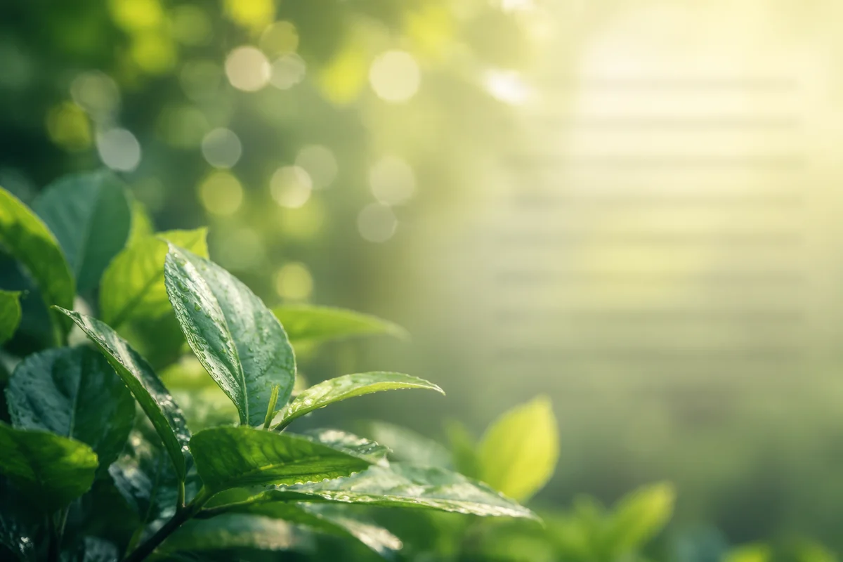 Fresh Green Leaves Scripture Background