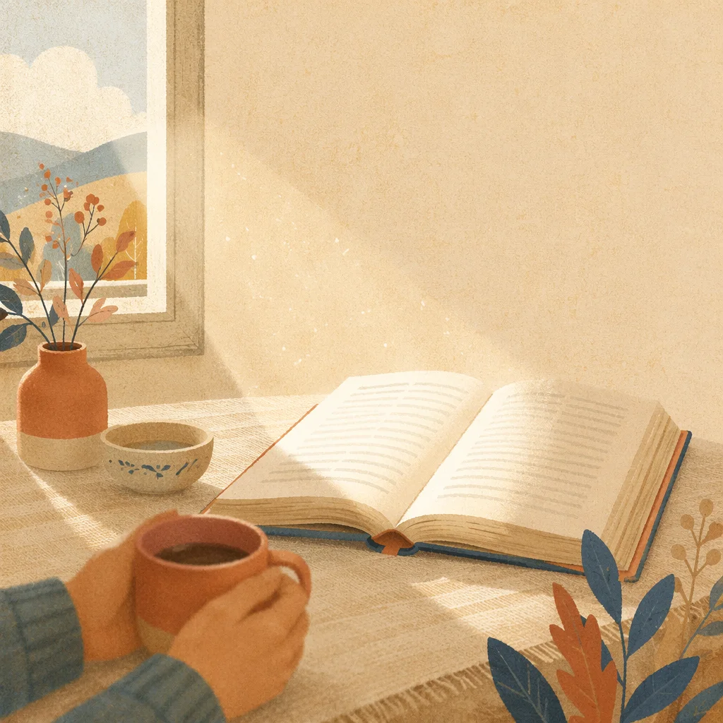 Quiet Faith Background with Open Book