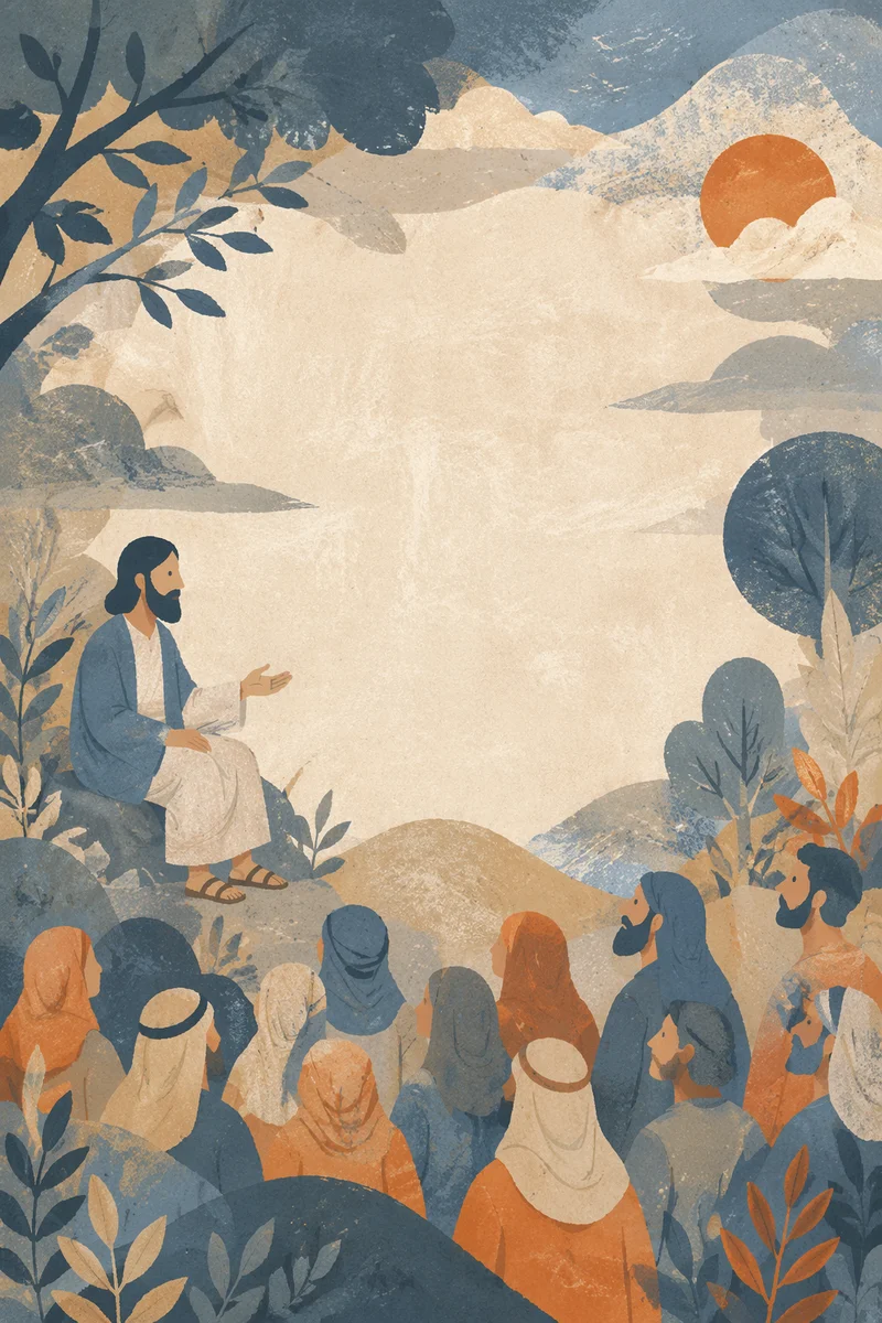 Abstract Faith Background in Slate Blue