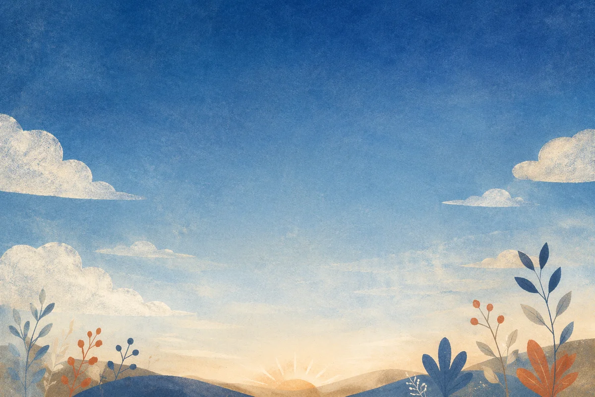 Faith and Hope Blue Sky Background