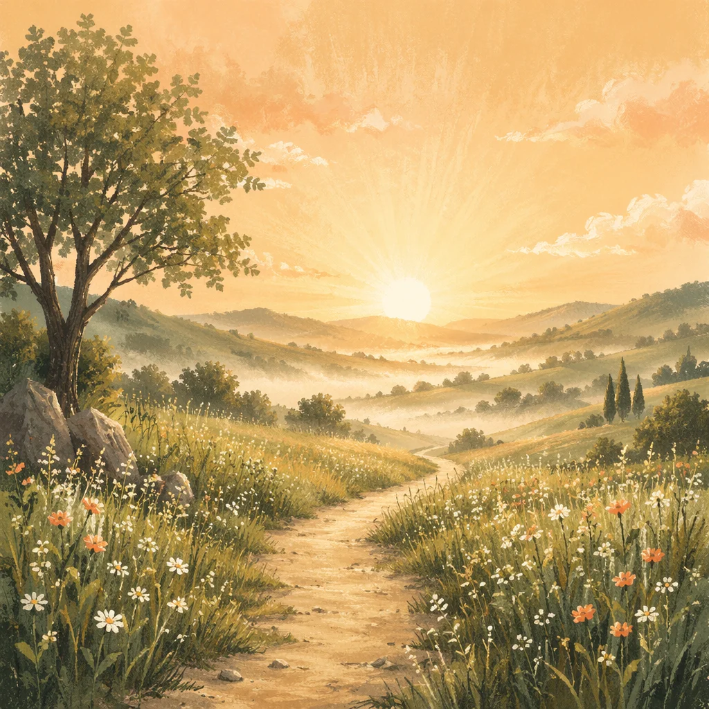Sunrise Path of Hope and Future