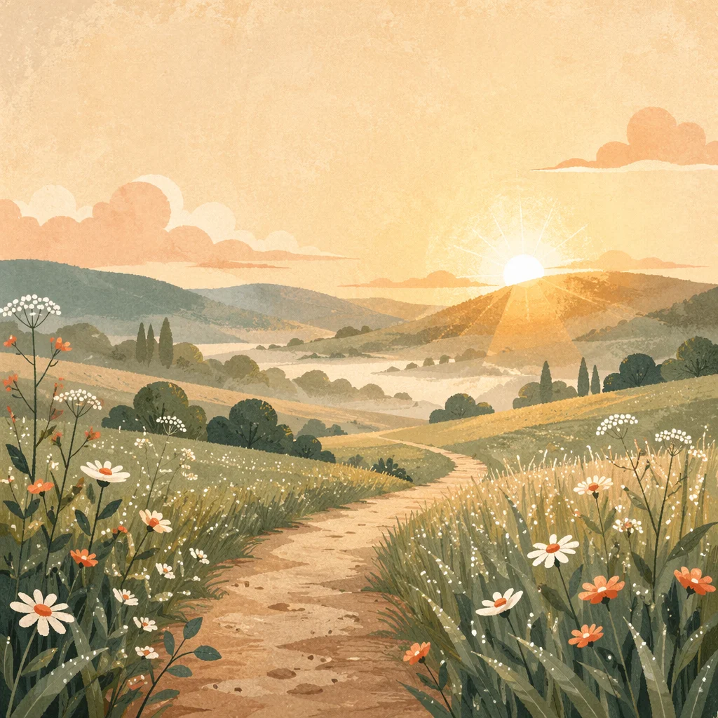 Sunrise Path of Hope and Future