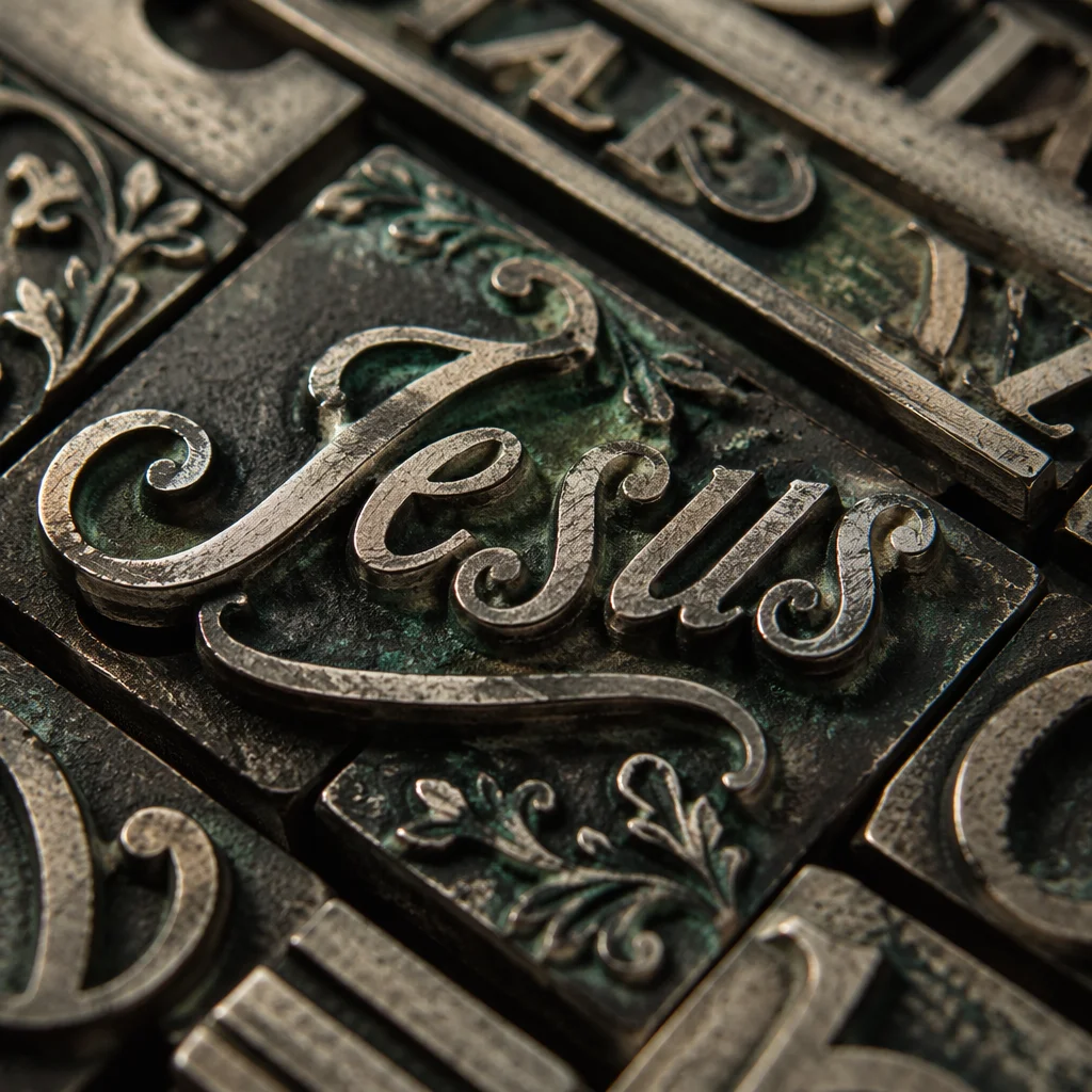 Elegant Jesus Name Calligraphy Background