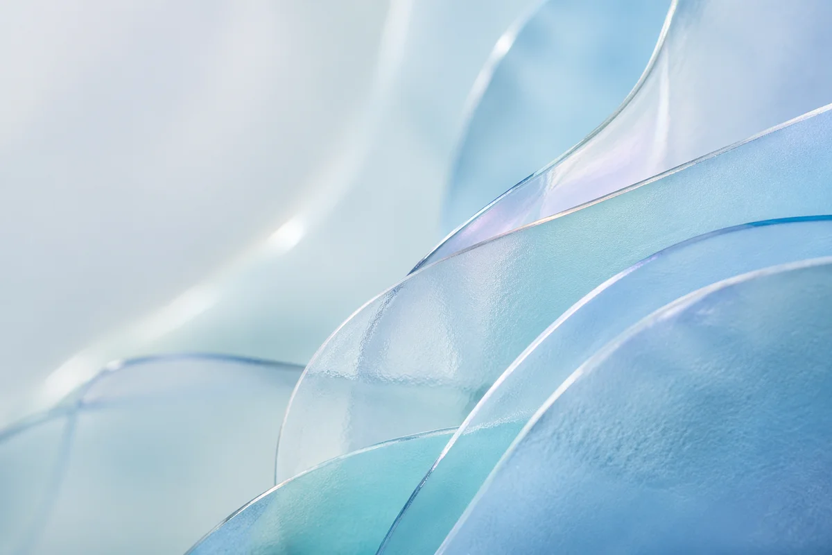 Calming Light Blue Frosted Wave Background