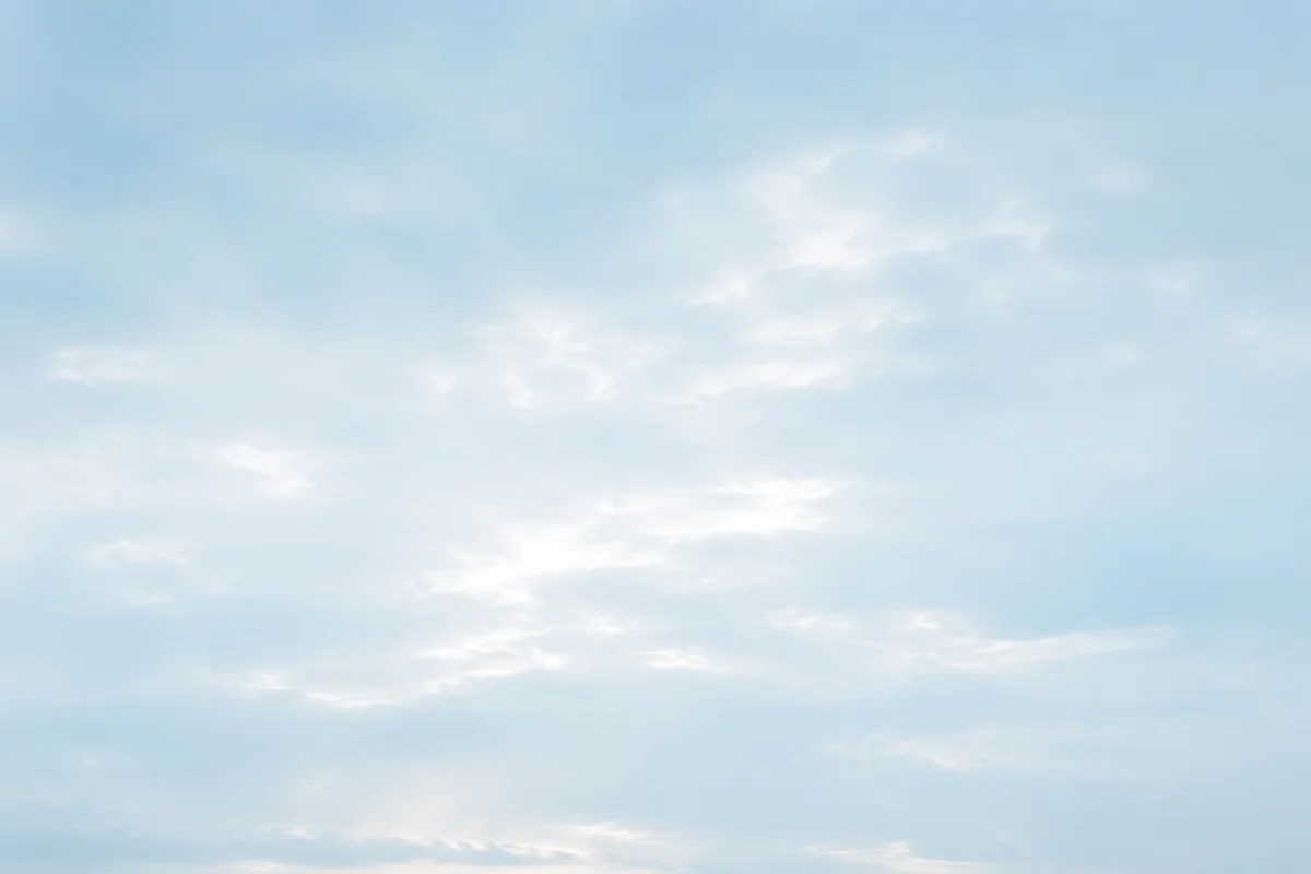 Calm Pale Blue Ocean Shoreline