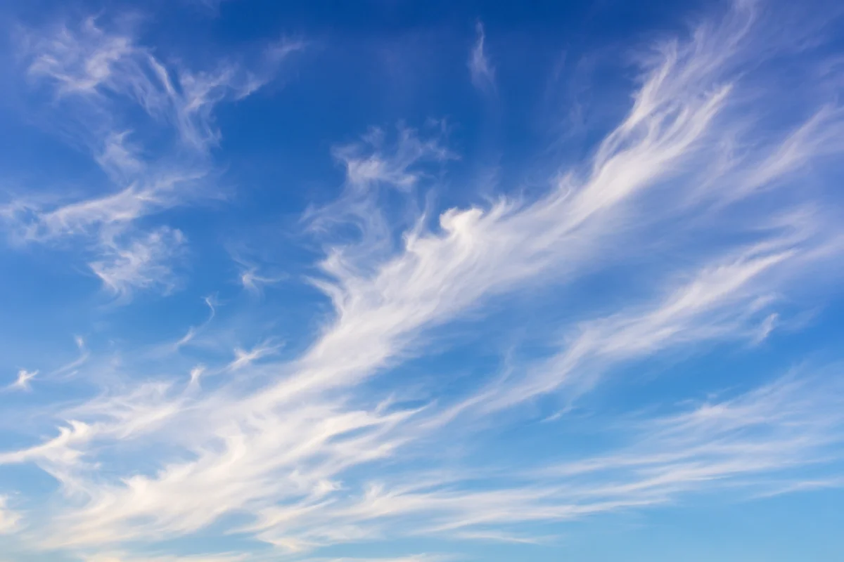 Calming Light Blue Sky with Cirrus Clouds