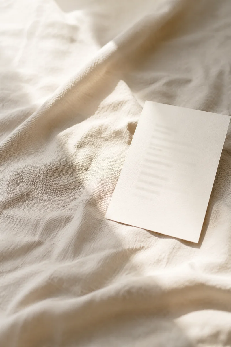 Minimal Verse Card on Cream Linen