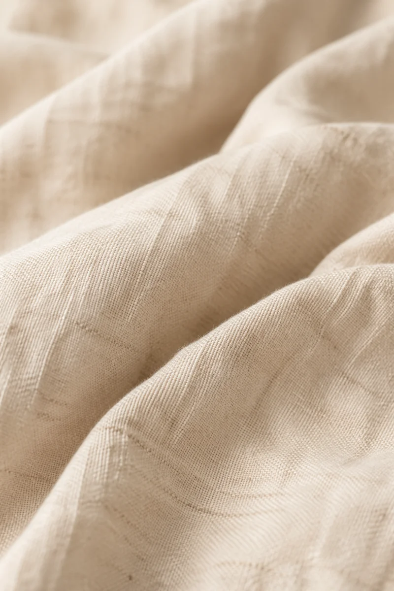Neutral Cream Linen Fabric Background