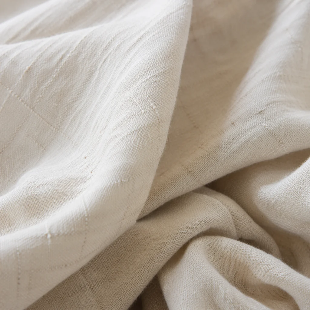 Neutral Cream Linen Fabric Background