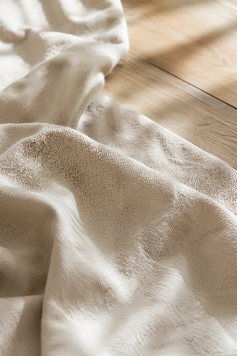 Neutral Cream Linen Fabric Background