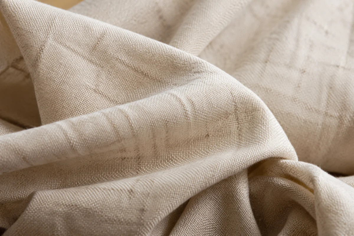 Neutral Cream Linen Fabric Background