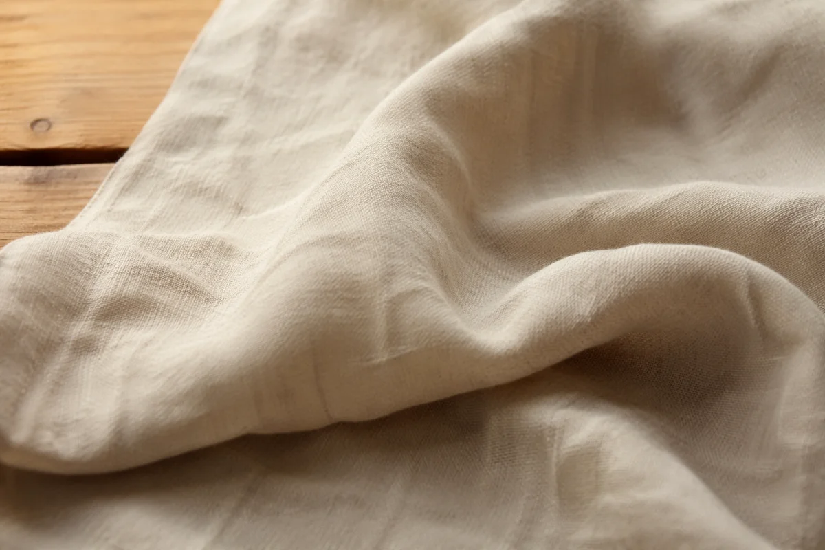 Neutral Cream Linen Fabric Background