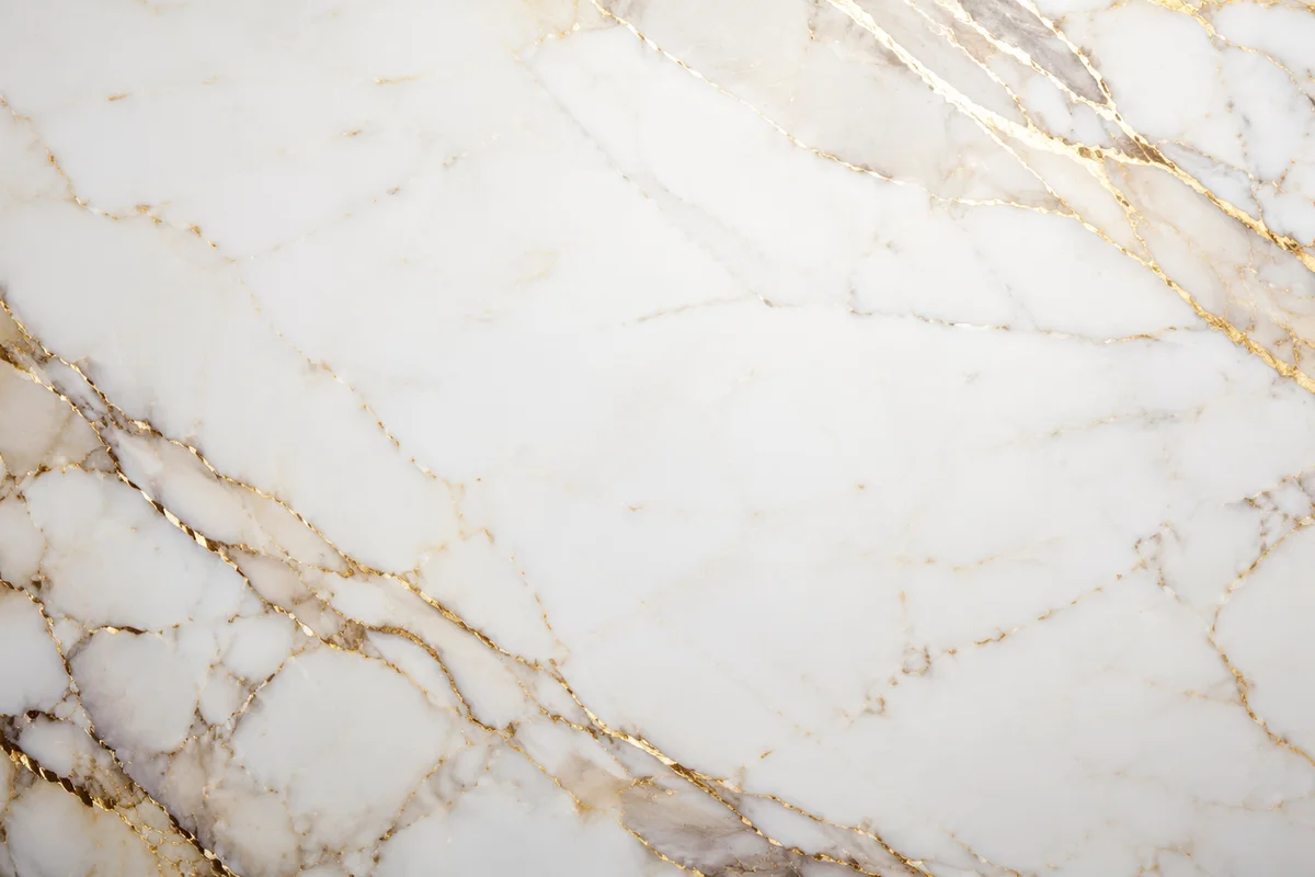 Elegant White Marble with Gold Veins
