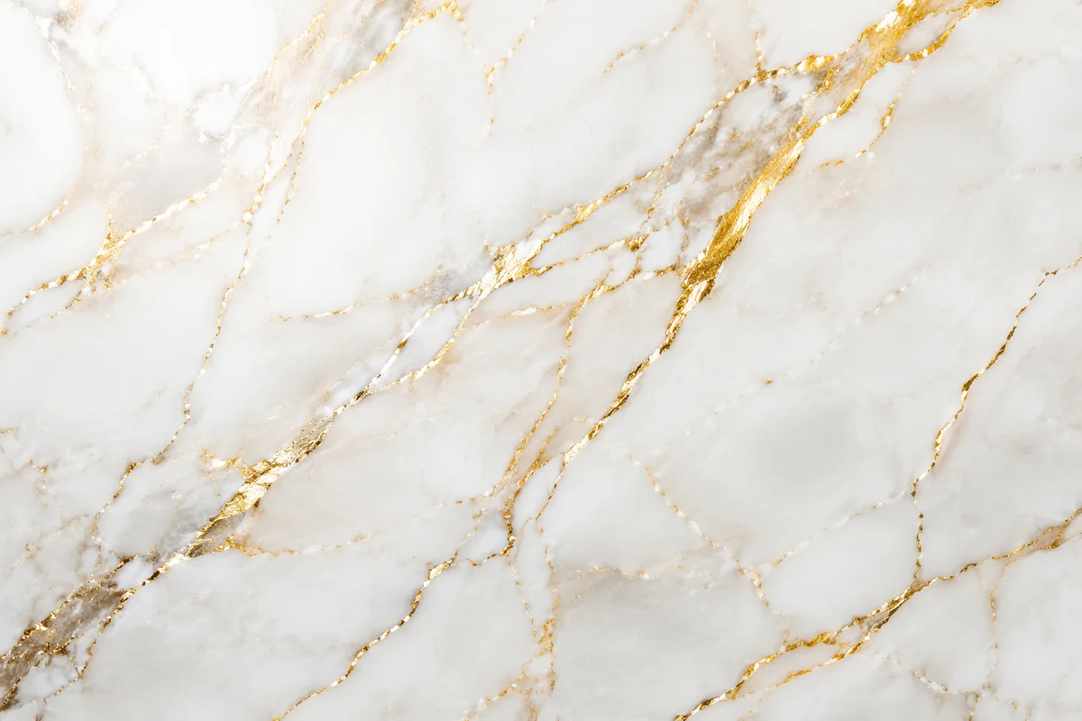 Luxury White Marble with Gold Veins