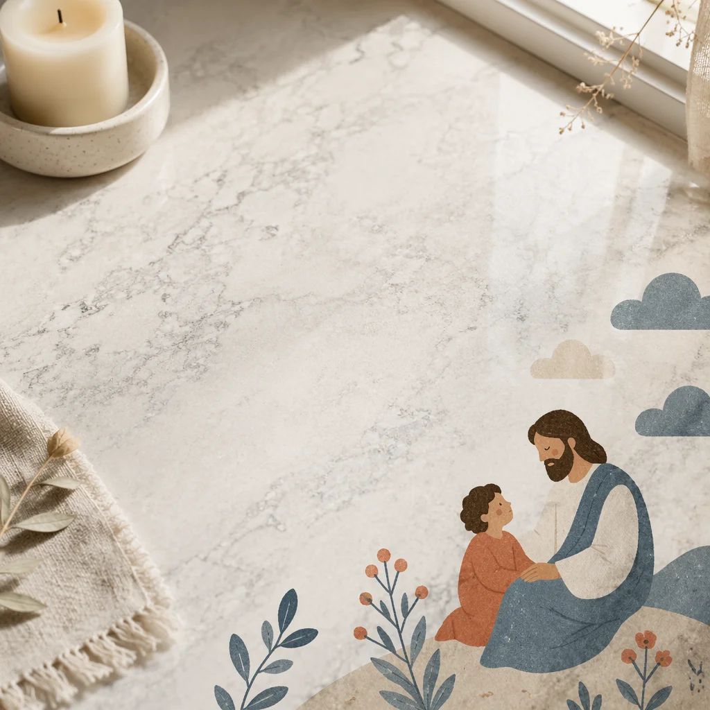 Clean White Marble Christian Background