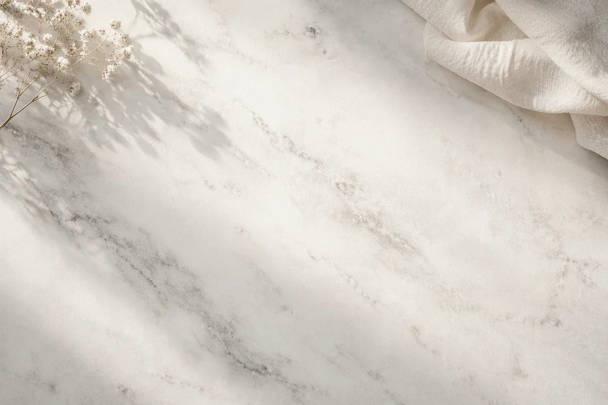 Clean White Marble Surface Background