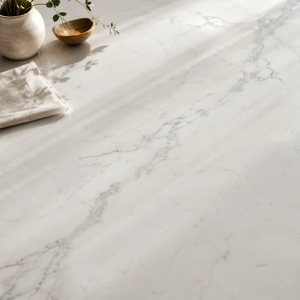 Clean White Marble Minimalist Background