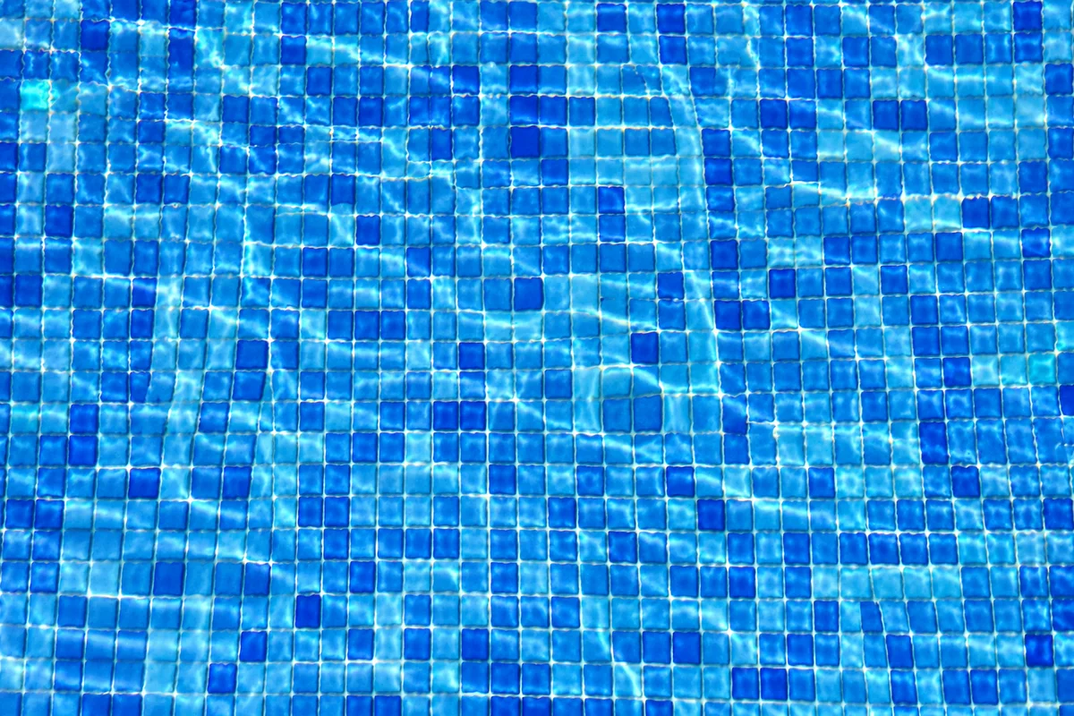 Clean Blue Mosaic Pool Water Background