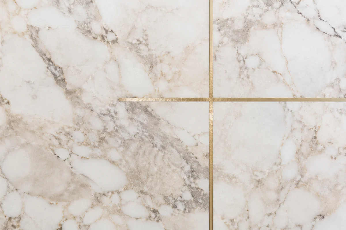 White Marble Background with Gold Cross