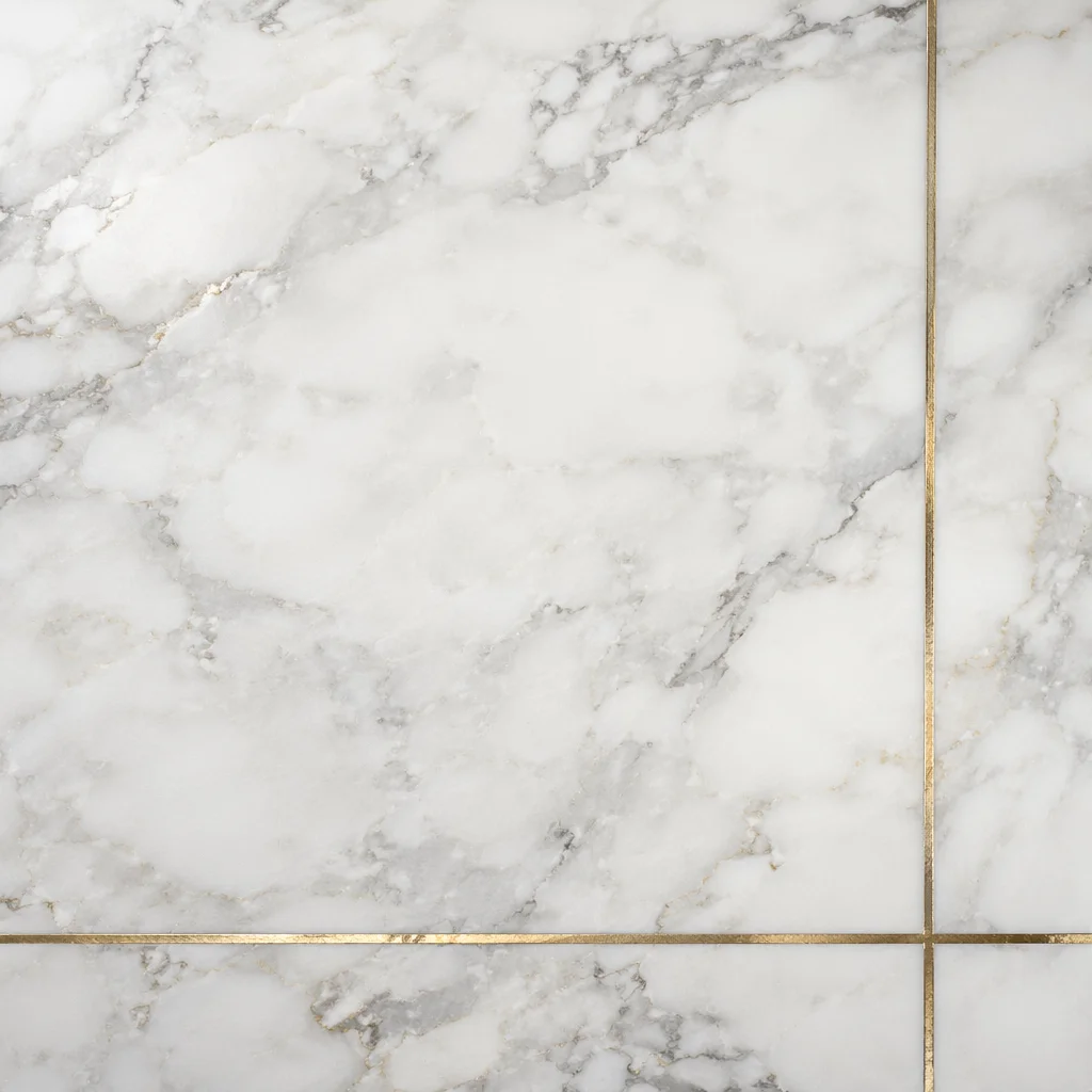White Marble Background With Gold Cross Accent