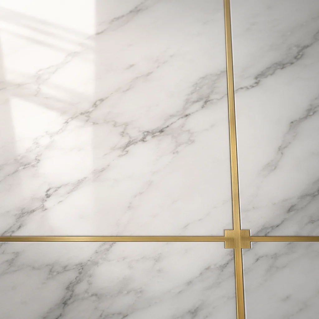 Elegant White Marble Gold Cross Background