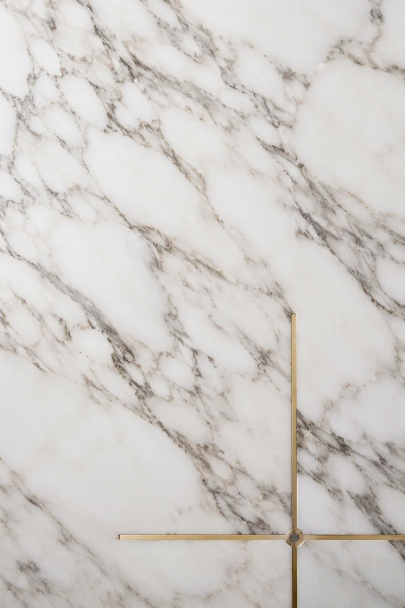 White Marble Background with Gold Cross