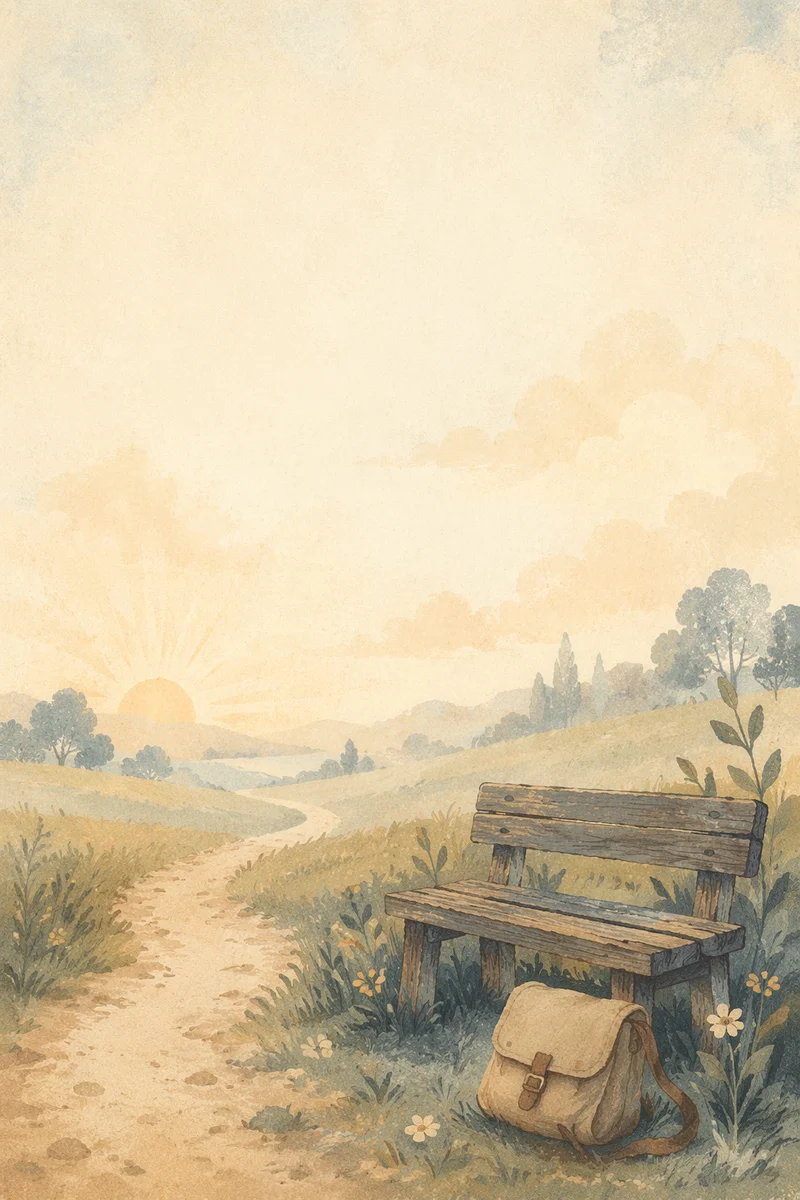 Peaceful Dawn Bench for Matthew 11 28