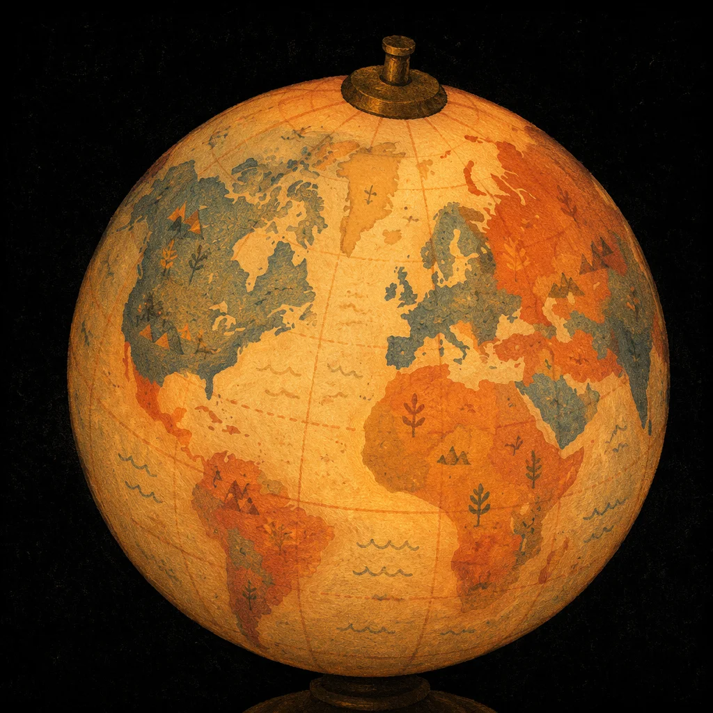Glowing Vintage Globe for Great Commission