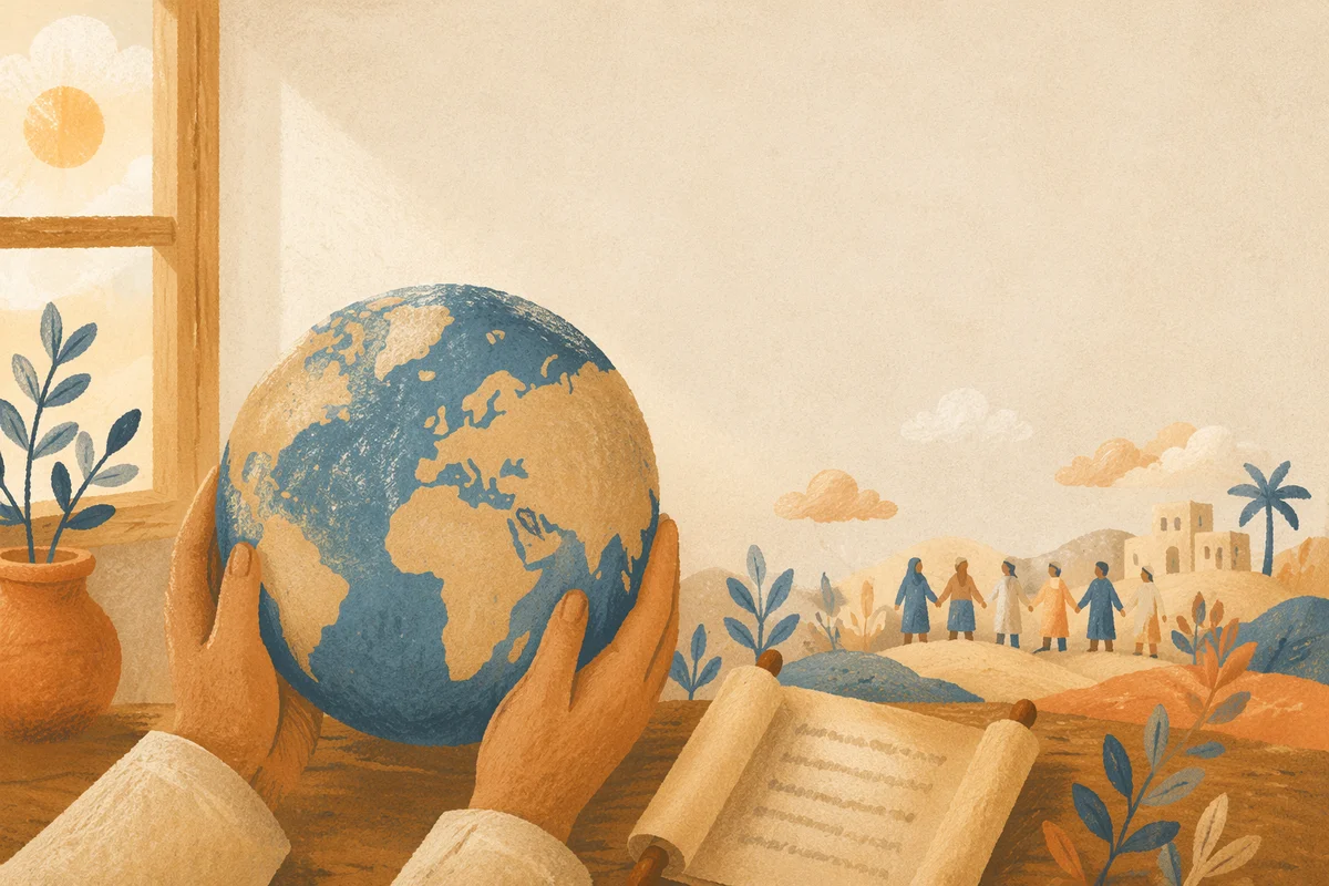 Globe and Open Book Mission Background