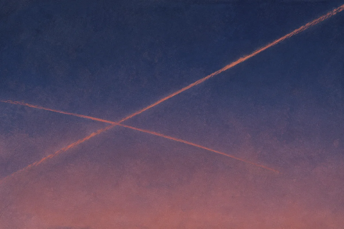 Minimalist Twilight Cross in Dusky Sky