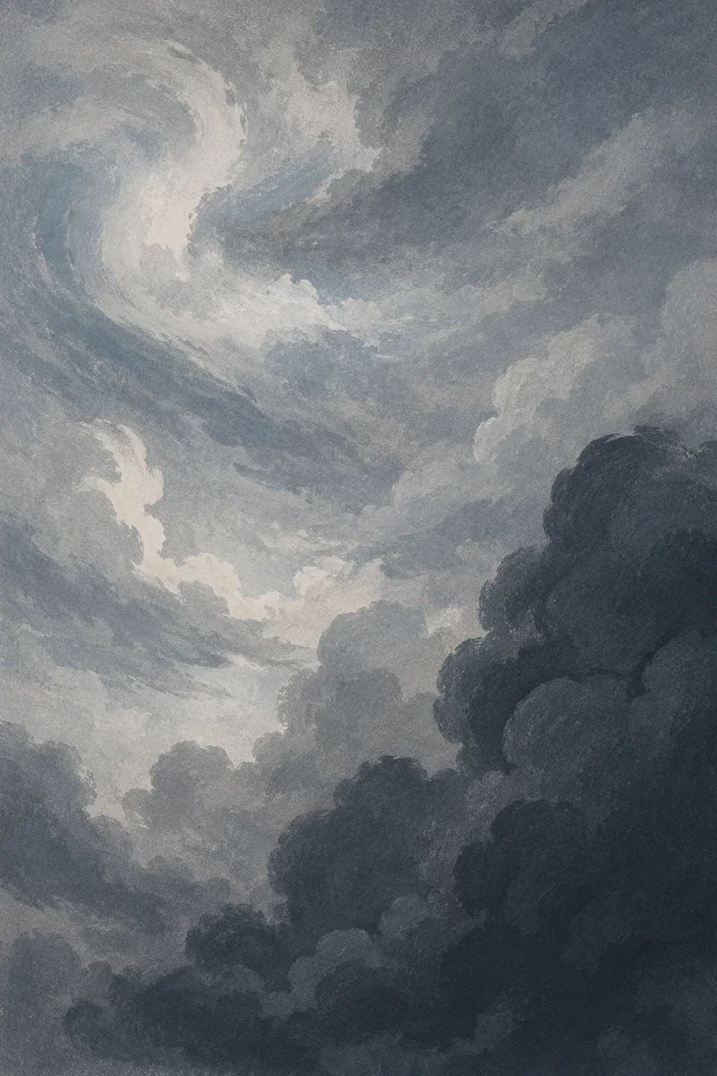 Moody Overcast Storm Cloud Background