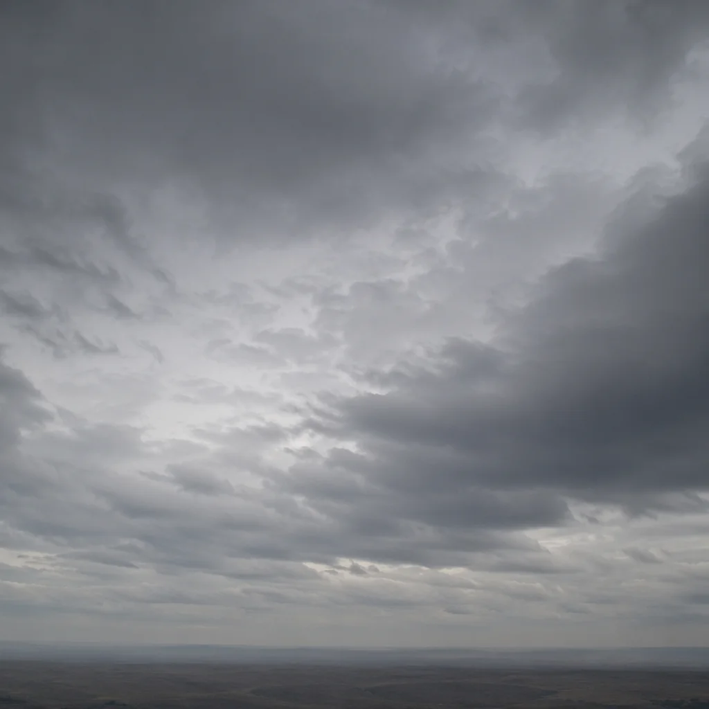 Moody Overcast Sky Background with Grey Clouds