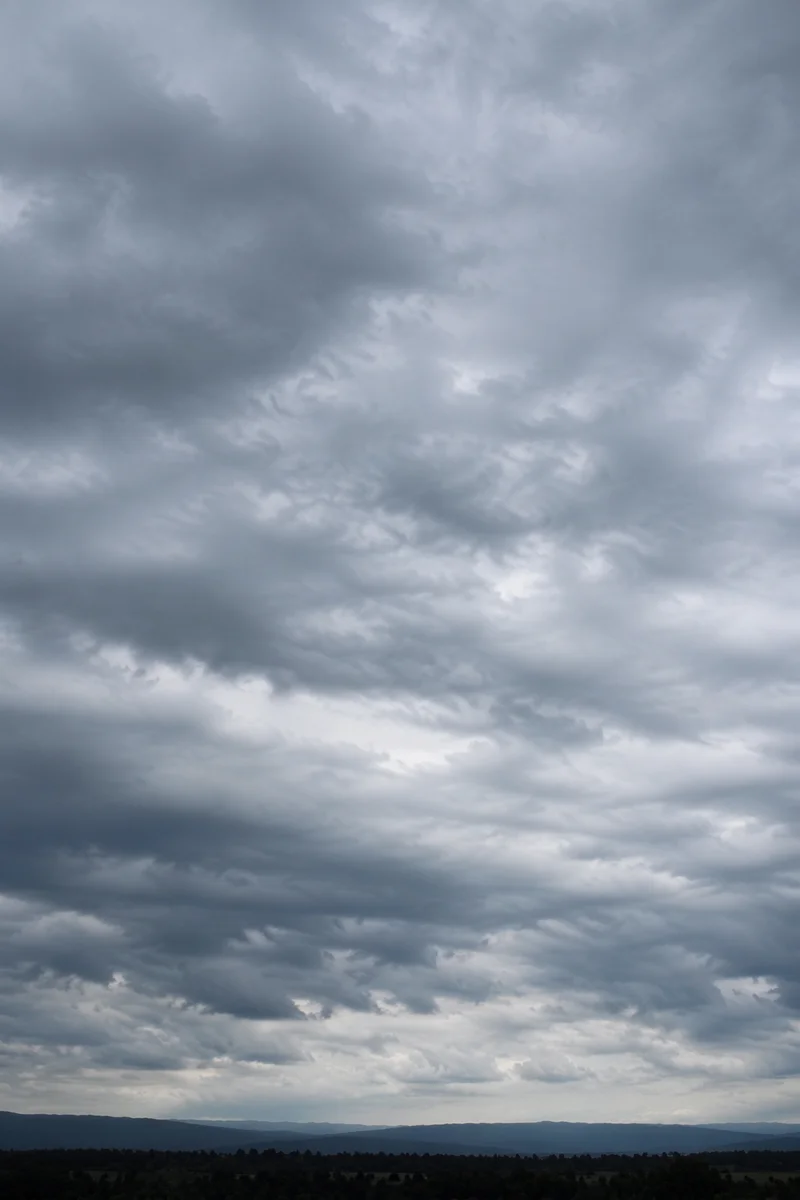 Moody Overcast Sky Background with Grey Clouds